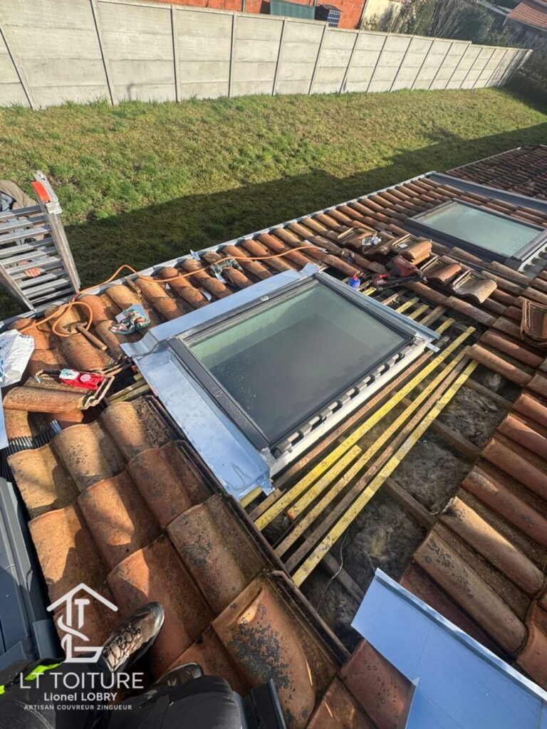 Zinguerie, Abergement Velux zinc