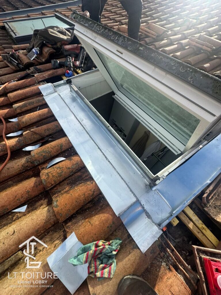 Zinguerie, Abergement Velux zinc
