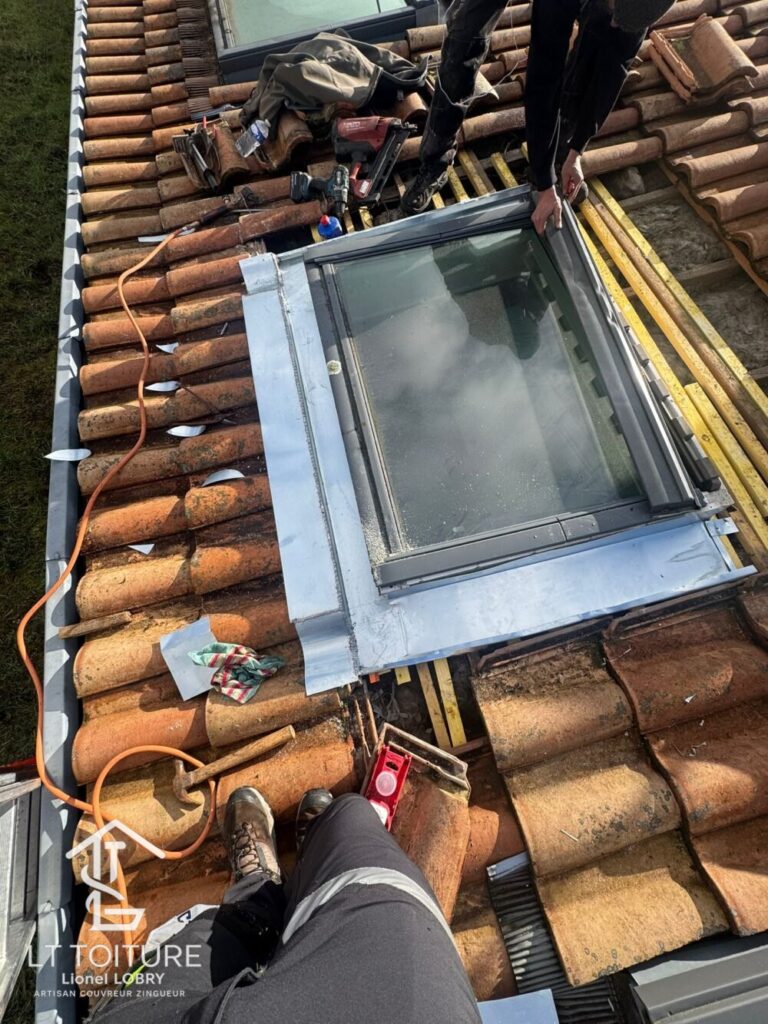 Zinguerie, Abergement Velux zinc
